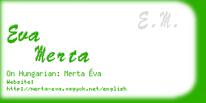eva merta business card